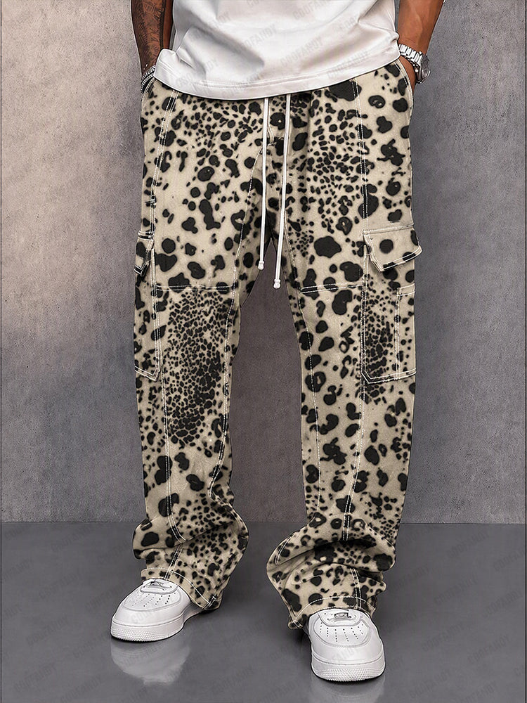 Utility Fashion Printed Drawstring Cargo Pants - PAT3