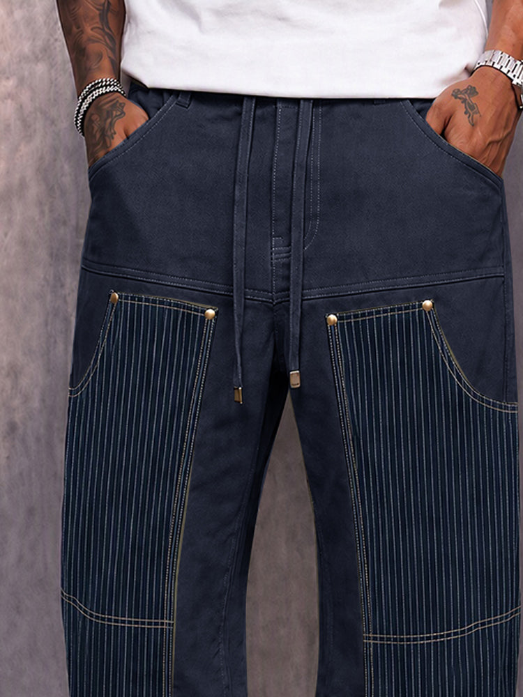 Casual Patchwork Design 100% Cotton Pants - PAT3