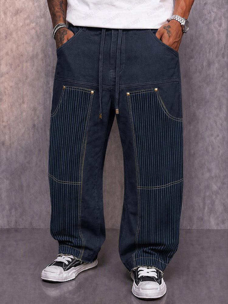 Casual Patchwork Design 100% Cotton Pants - PAT3