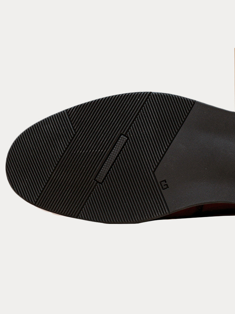 Top Grain Leather Horsebit Loafers - Brown