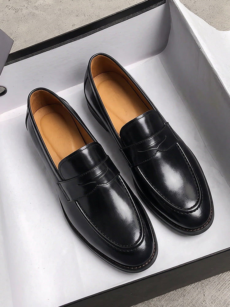 Classic Leather Penny Loafers - Black