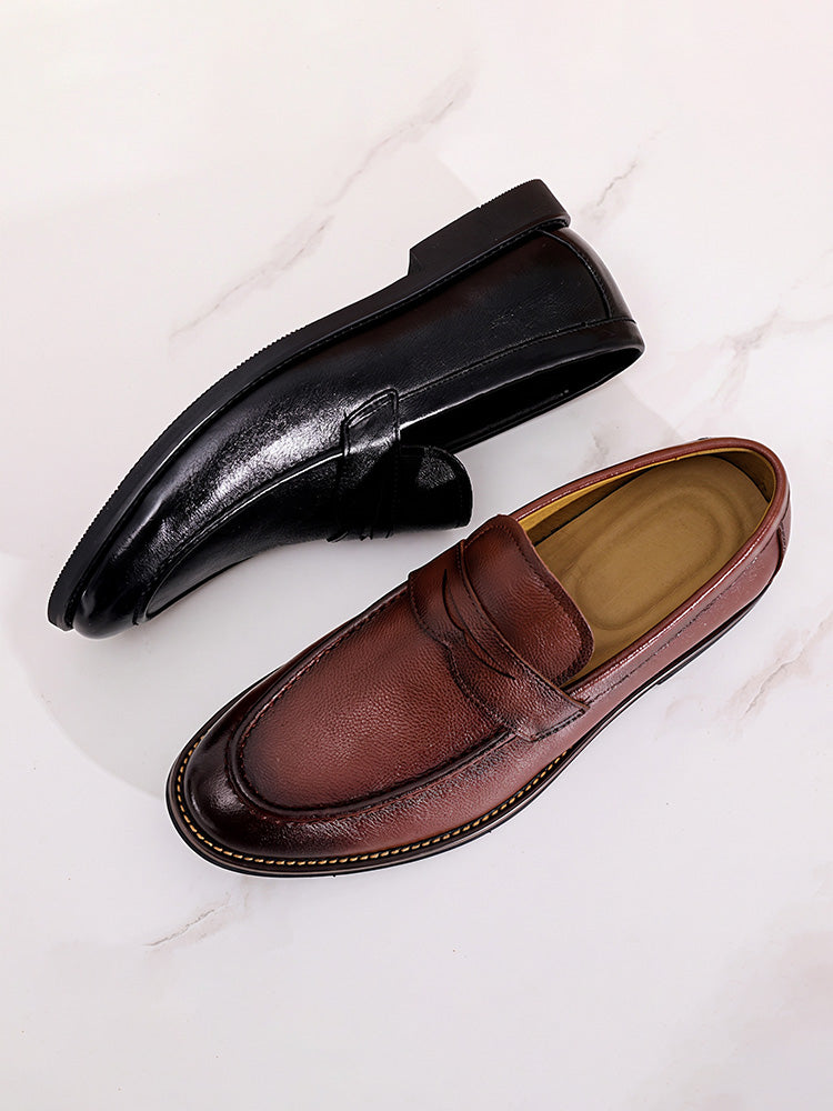 Classic Leather Penny Loafers - Black