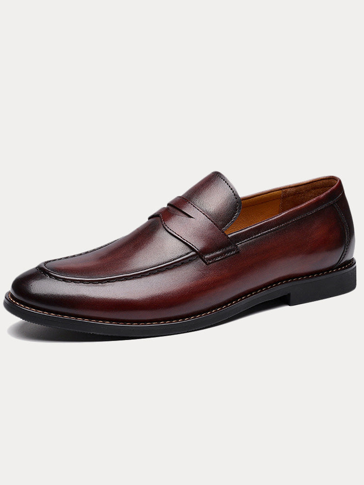 Classic Leather Penny Loafers - Dark Brown