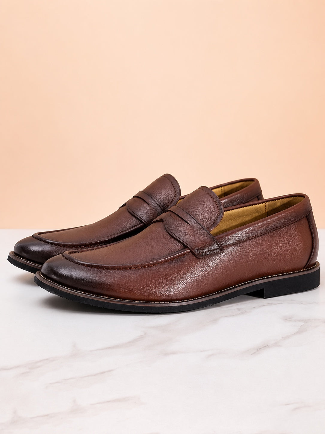 Classic Leather Penny Loafers - Dark Brown