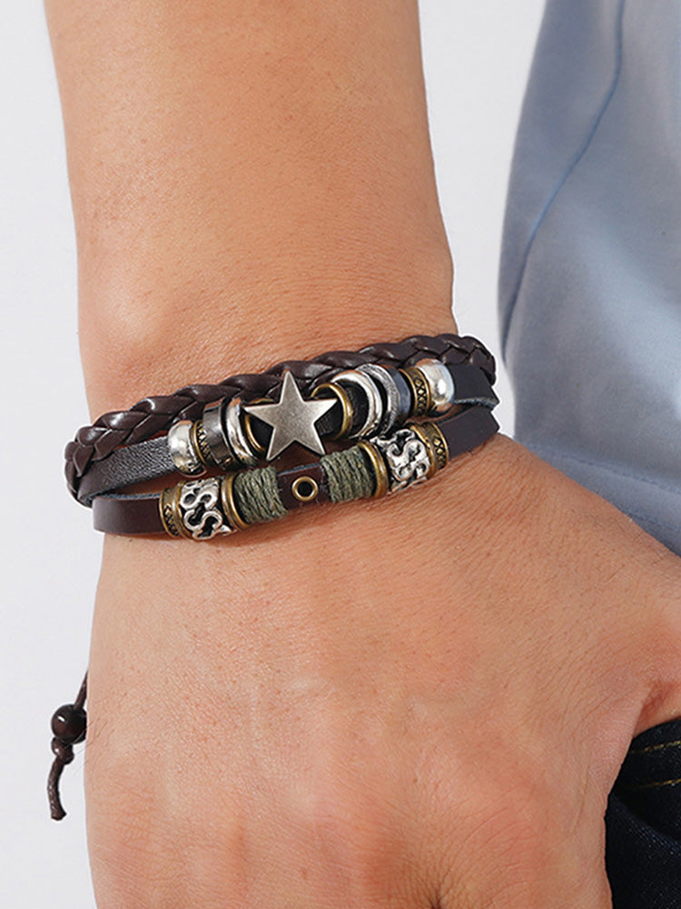Retro Multilayer Wrap Leather Bracelets - PAT1