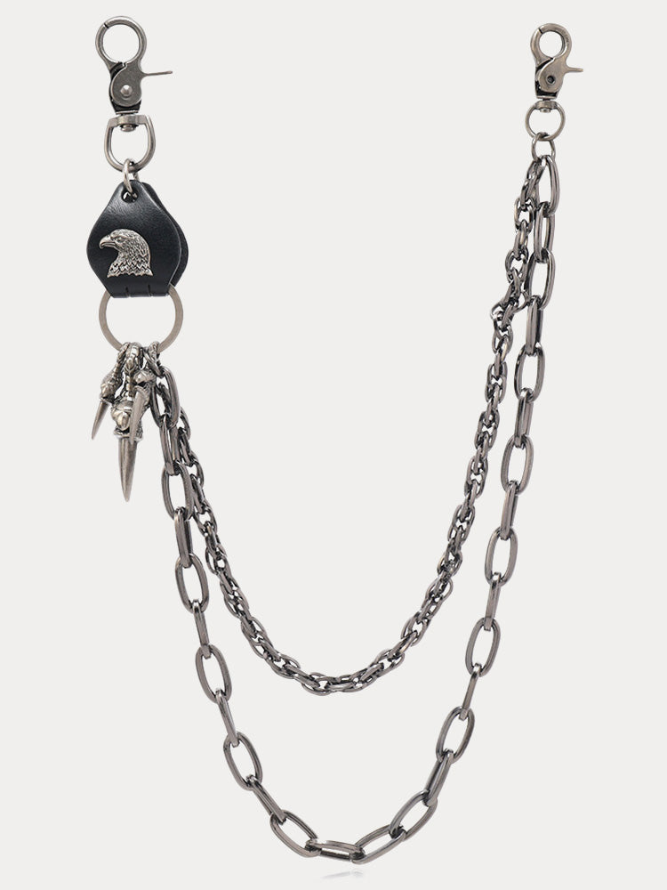 Punk Rock Style Eagle Wallet Trouser Chain - Black