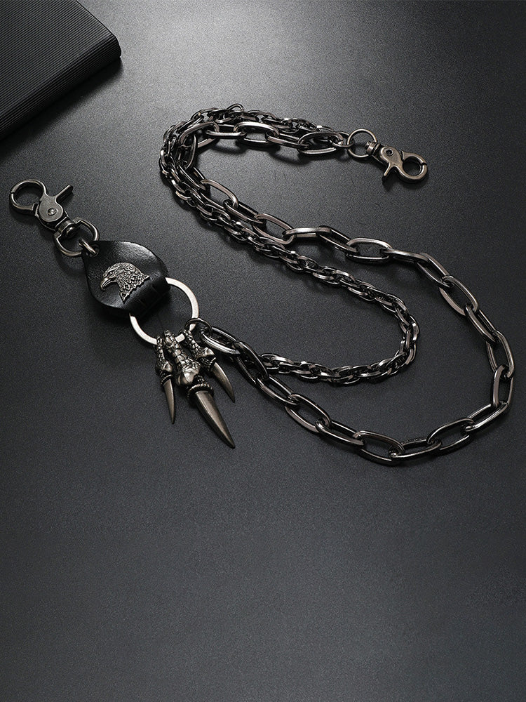 Punk Rock Style Eagle Wallet Trouser Chain - Black