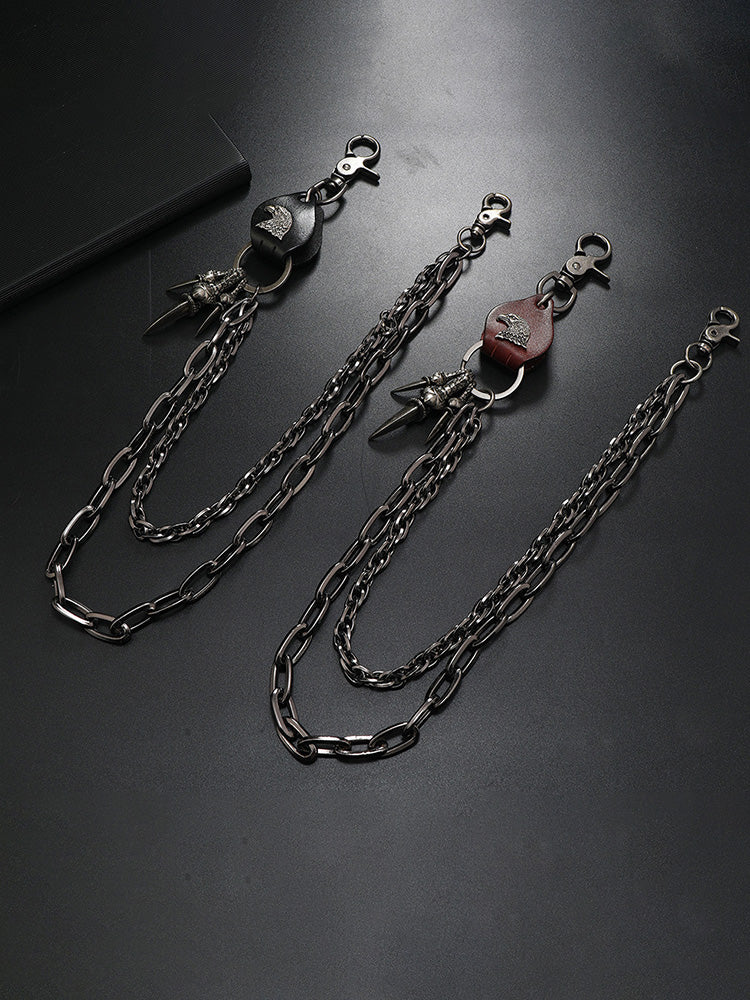 Punk Rock Style Eagle Wallet Trouser Chain - Black
