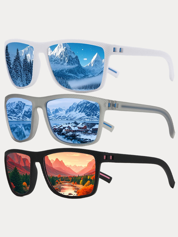 Square Frame Polarized Sunglasses - PAT6