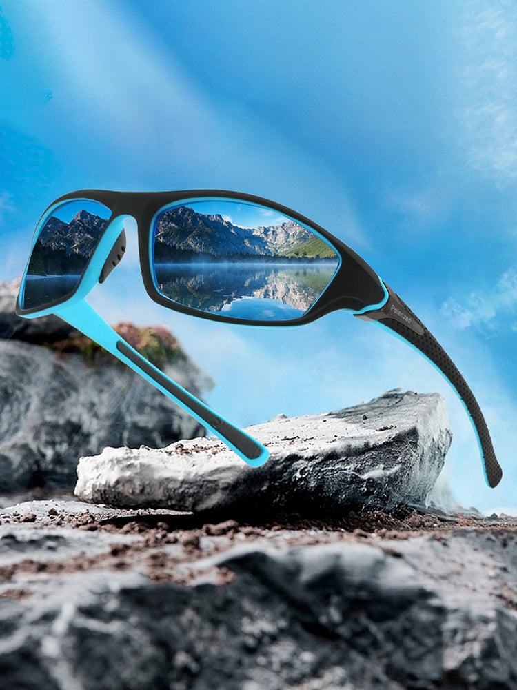 Rectangle Shade Outdoor Cycling Polarized Sunglasses - PAT11