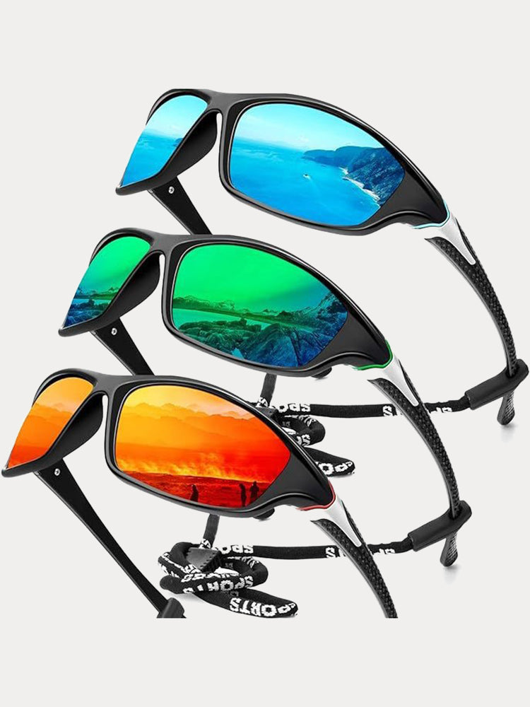Rectangle Shade Outdoor Cycling Polarized Sunglasses - PAT11