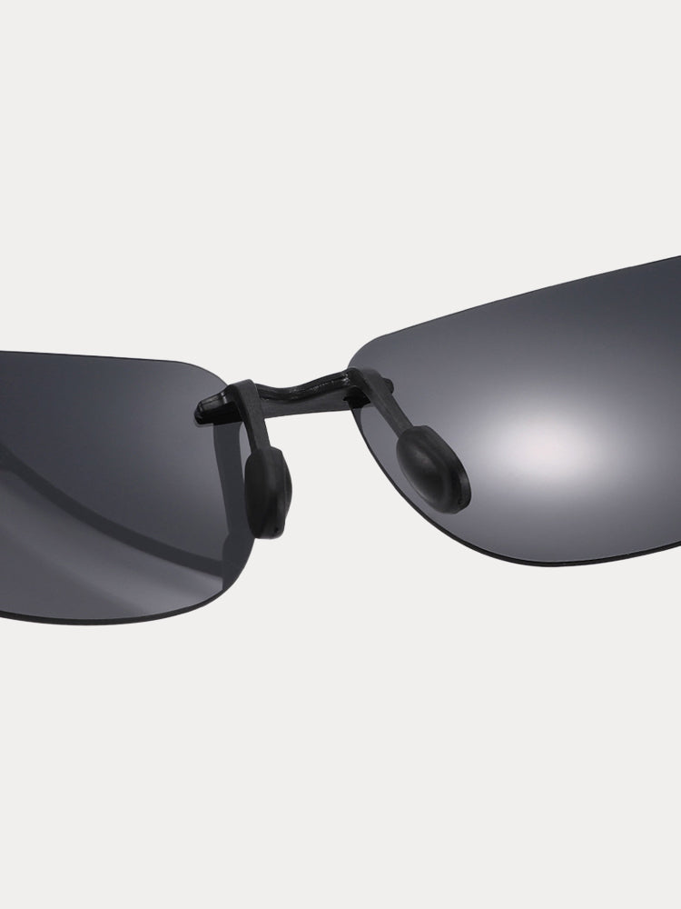 Vintage Rimless Rectangle Sunglasses - PAT1