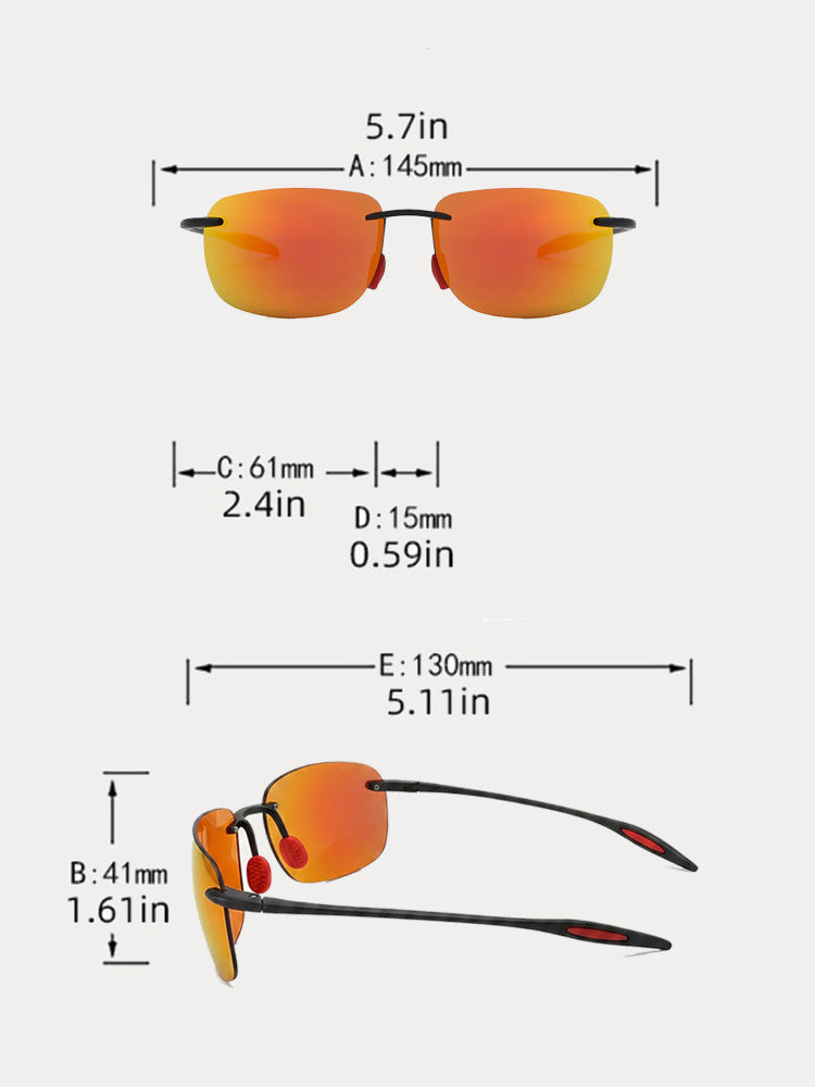 Unisex Rimless TR90 Polarized Sunglasses - PAT2