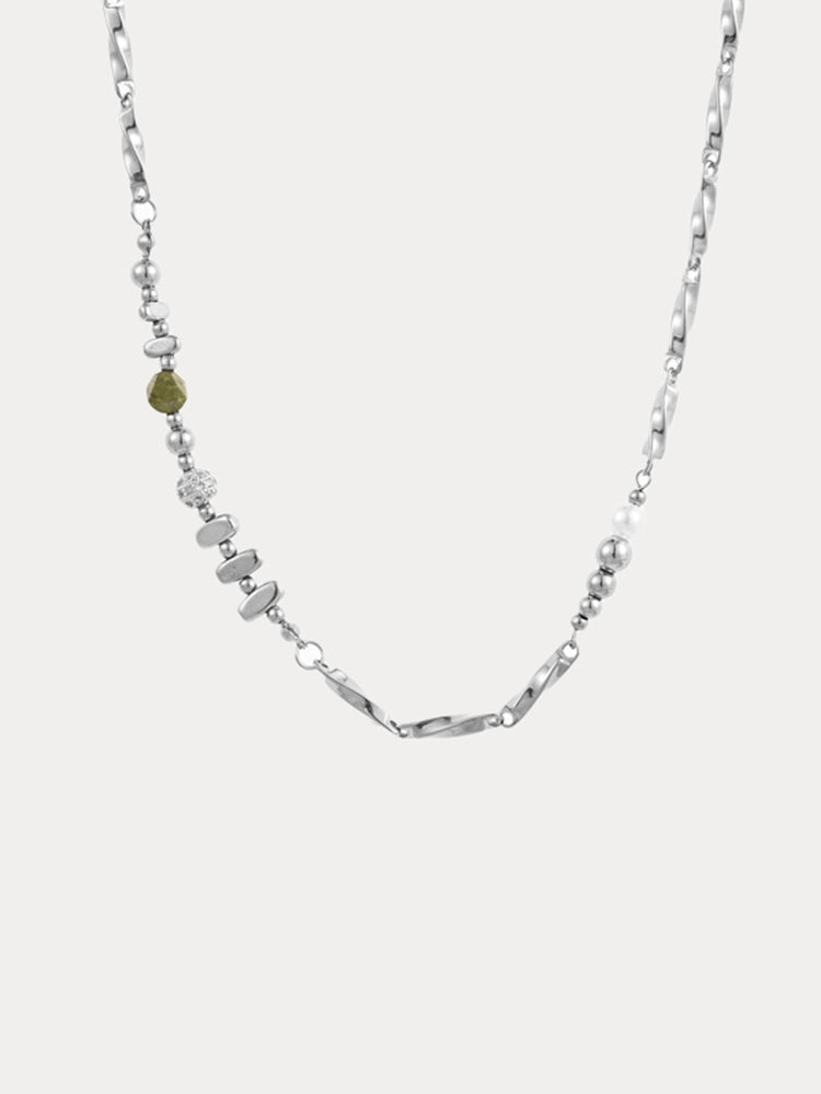 Streetwear Hip Hop Mix Chain Necklace - Silver