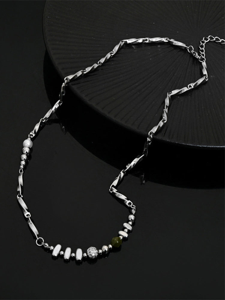 Streetwear Hip Hop Mix Chain Necklace - Silver