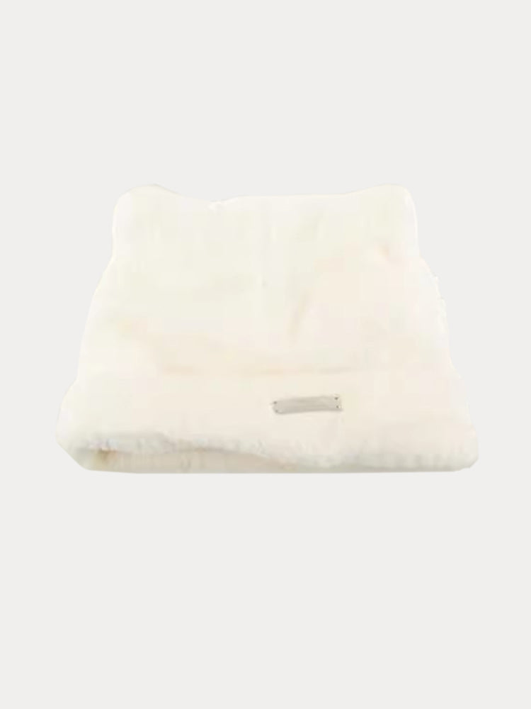 Soft Warm Cat Ear Shape Knit Beanie - Beige
