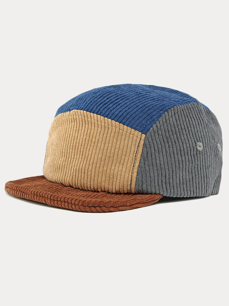 Trendy Contrast Color Corduroy Cap - PAT2