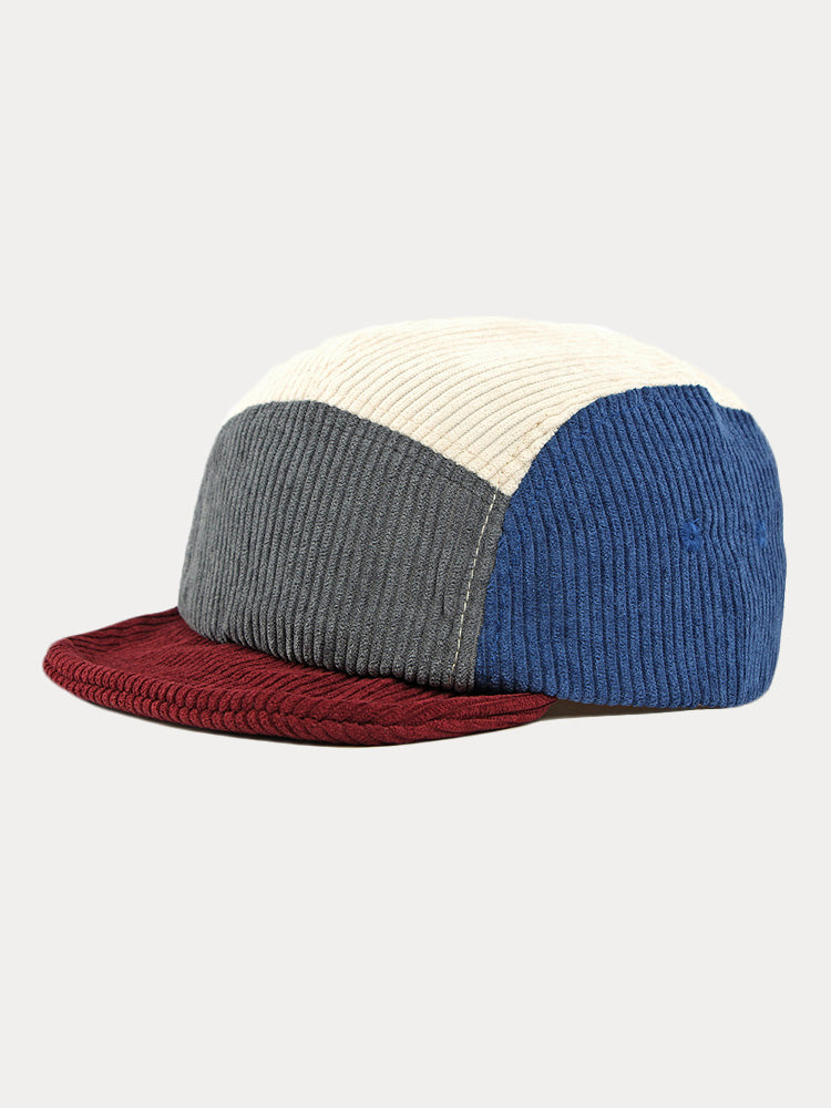 Trendy Contrast Color Corduroy Cap - PAT5