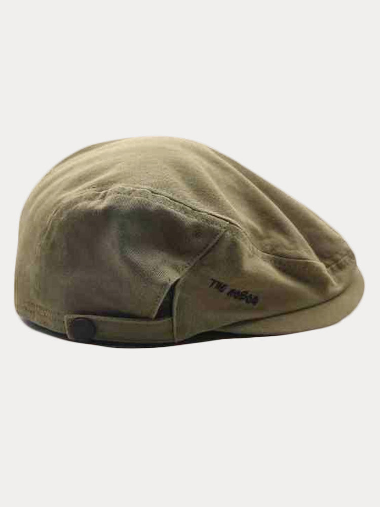 Summer Breathable Cotton Reverse Wearing Beret Cap - Army Green