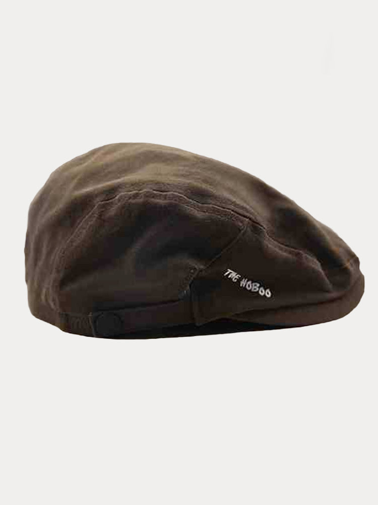 Summer Breathable Cotton Reverse Wearing Beret Cap - Brown