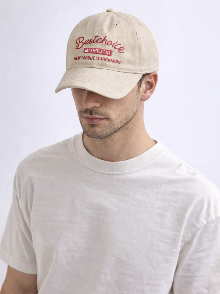 Casual Outings Wide Brim Baseball Cap - Beige