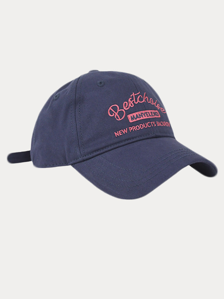 Casual Outings Wide Brim Baseball Cap - Navy Blue