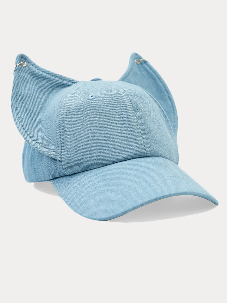 Trendy Adjustable Fox Ears Baseball Cap - Clear Blue