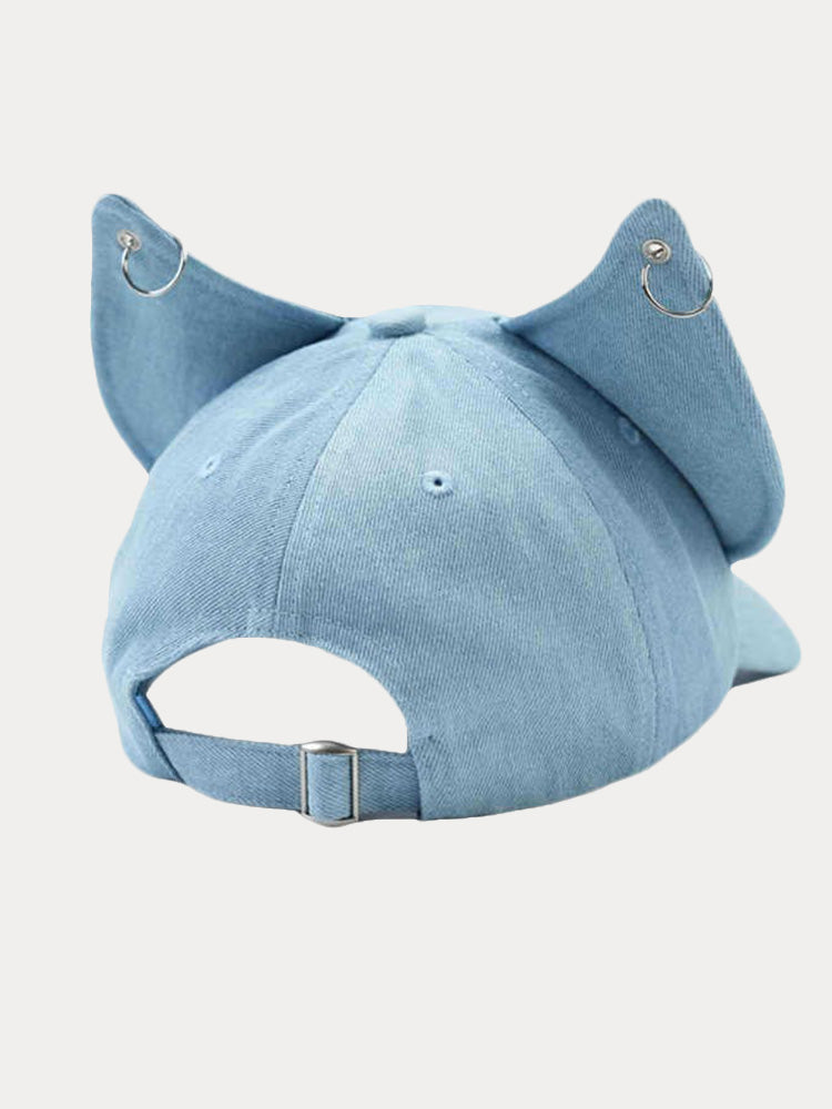 Trendy Adjustable Fox Ears Baseball Cap - Clear Blue