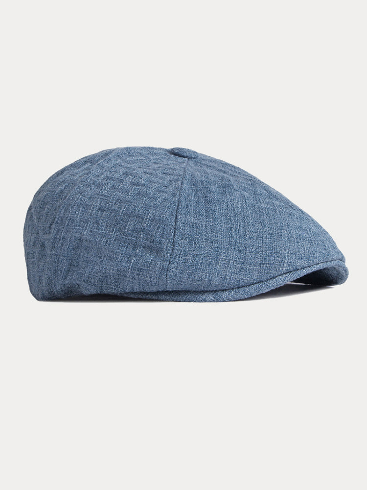 Casual Breathable 100% Cotton Newsboy Cap - Blue