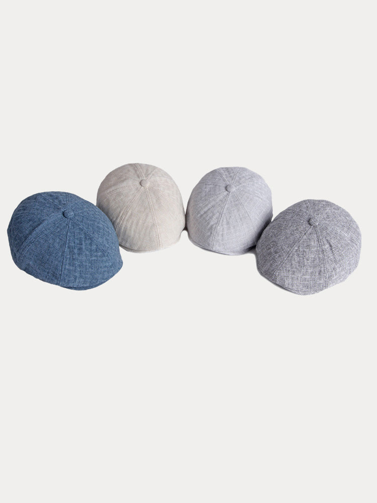 Casual Breathable 100% Cotton Newsboy Cap - Blue