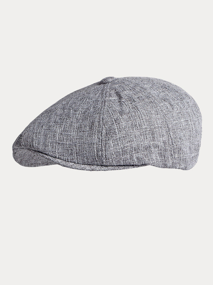 Casual Breathable 100% Cotton Newsboy Cap - Gray