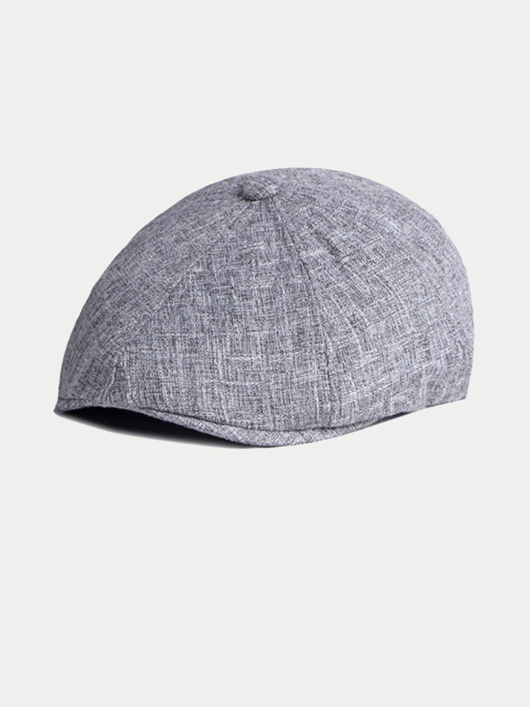 Casual Breathable 100% Cotton Newsboy Cap - Gray
