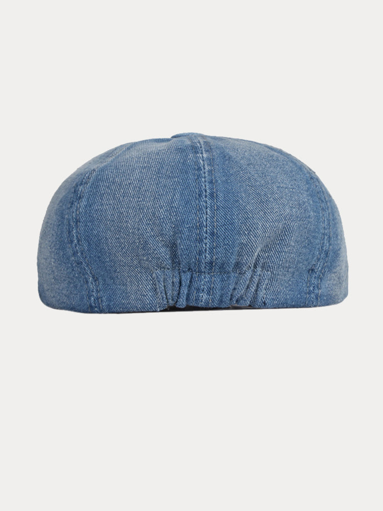 Esthetic Denim Newsboy Cap - Blue
