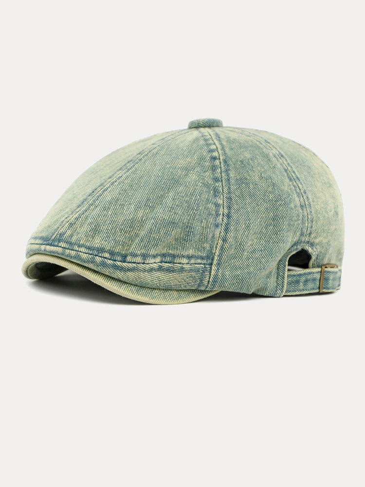 Fashion Vintage Denim Newsboy Cap - PAT1