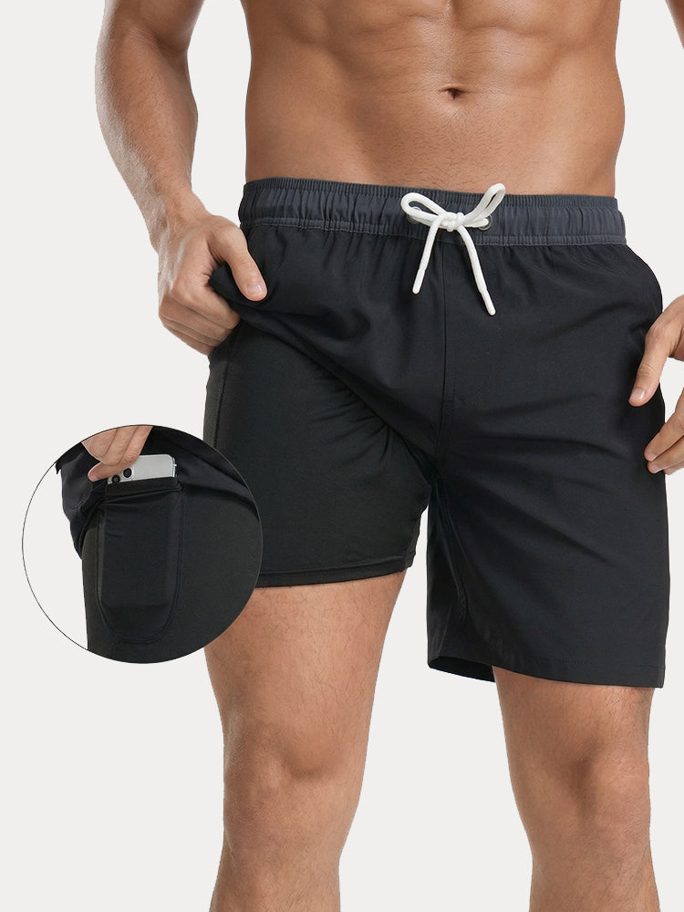 Resort Built-In Liner Colorblock Swim Trunks - PAT2