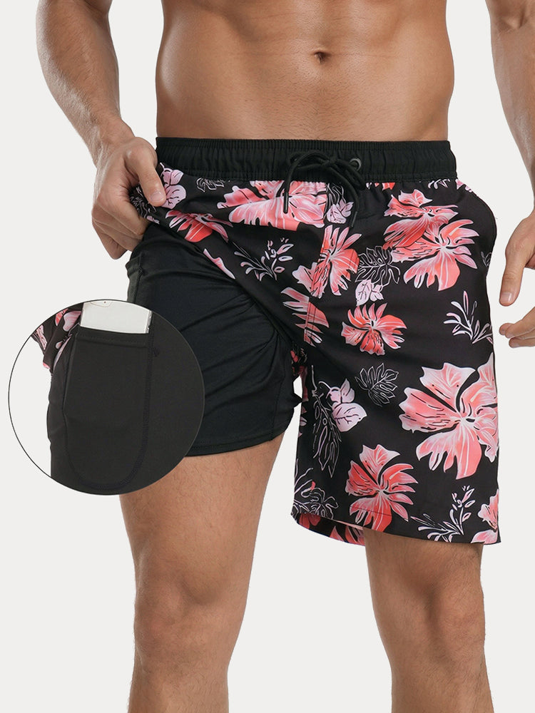 Vacation Casual Printed Swim Trunks - PAT5