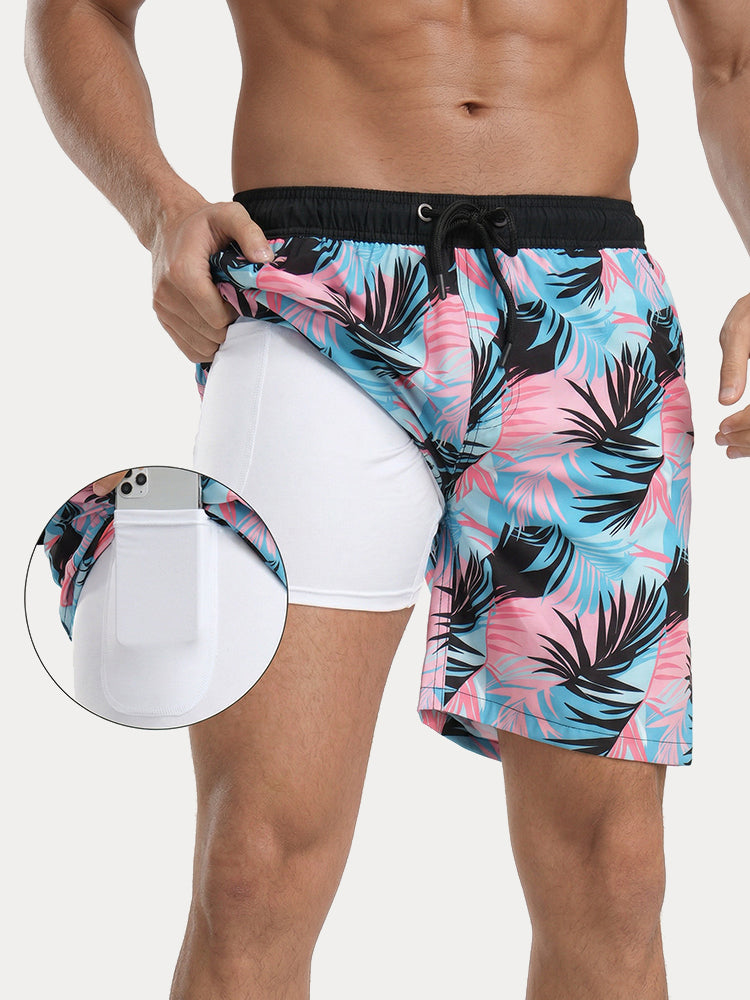 Vacation Casual Printed Swim Trunks - PAT6