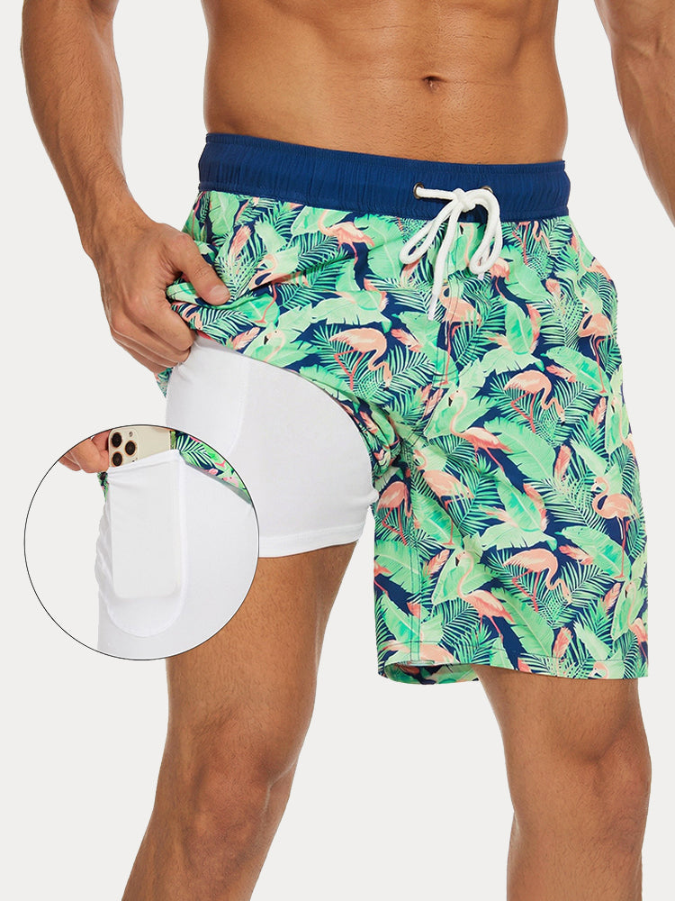 Vacation Casual Printed Swim Trunks - PAT10