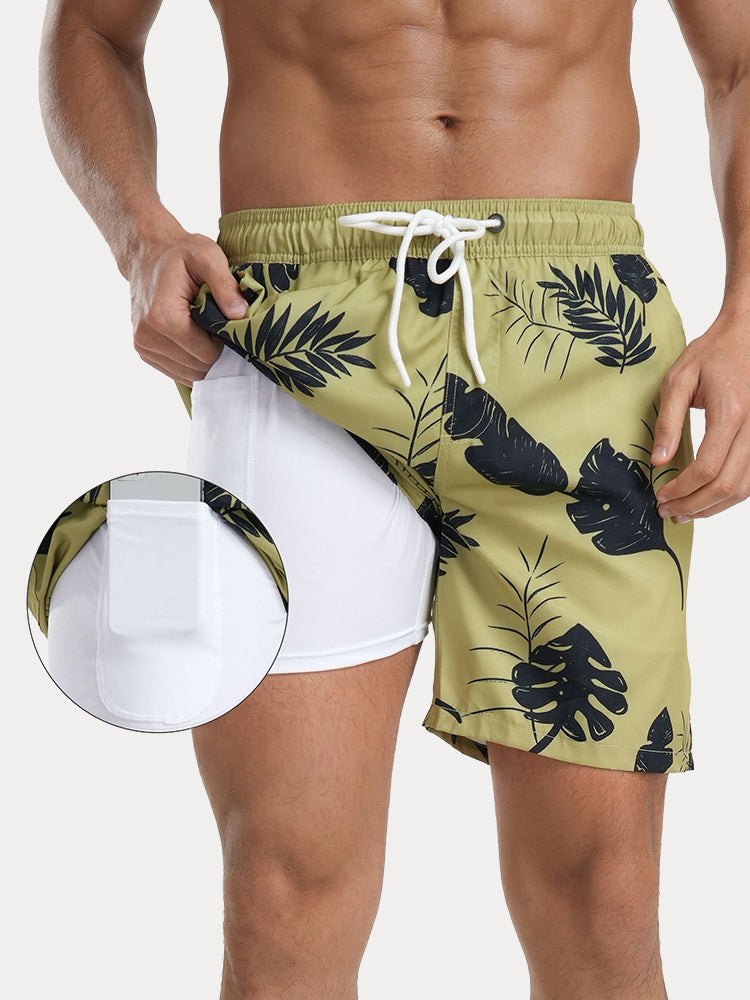 Vacation Casual Printed Swim Trunks - PAT14