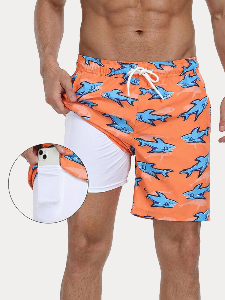 Vacation Ready Compression Lined Swim Trunks - PAT13
