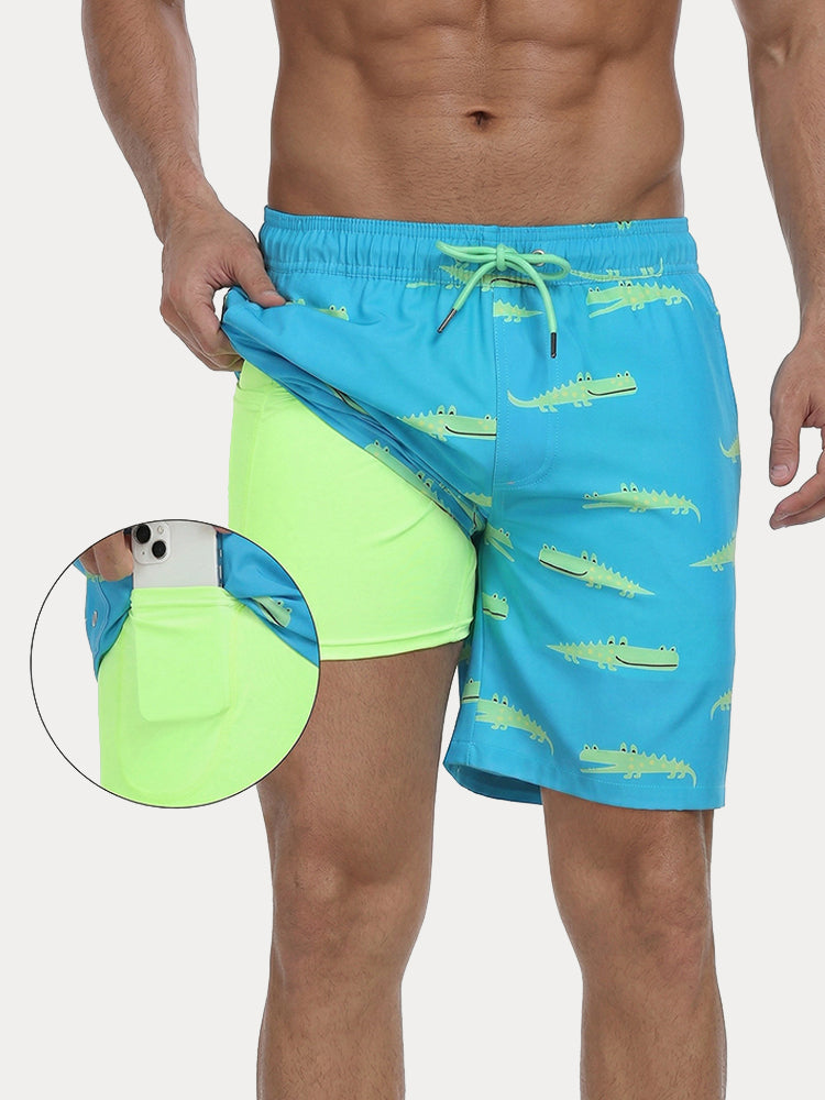 Vacation Ready Compression Lined Swim Trunks - PAT14