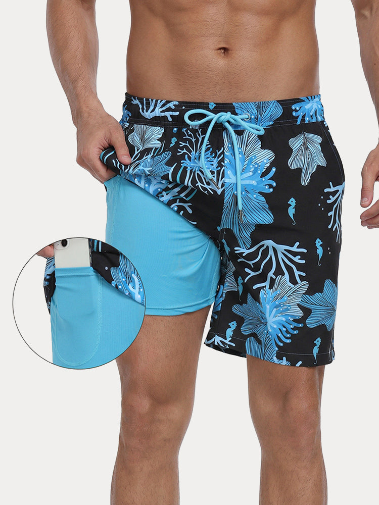 Vacation Ready Compression Lined Swim Trunks - PAT17