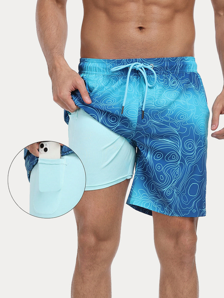 Vacation Ready Compression Lined Swim Trunks - PAT2