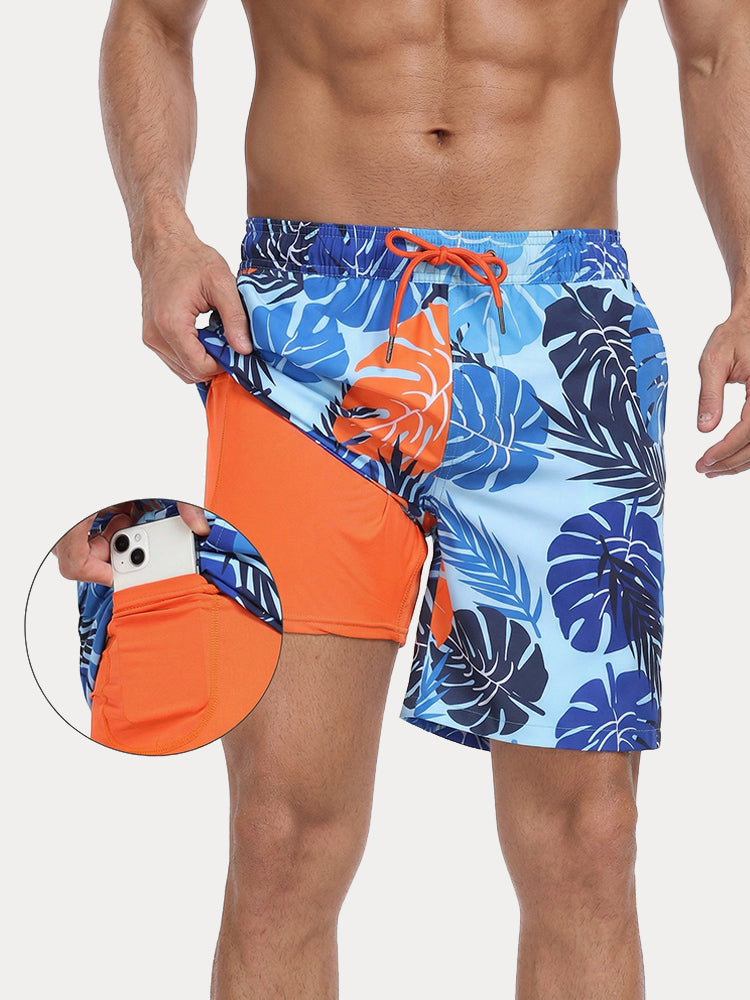 Vacation Ready Compression Lined Swim Trunks - PAT4