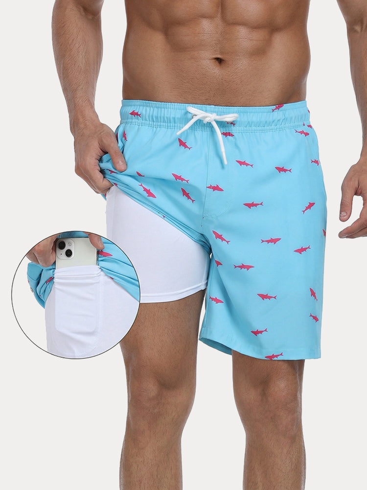 Vacation Ready Compression Lined Swim Trunks - PAT6