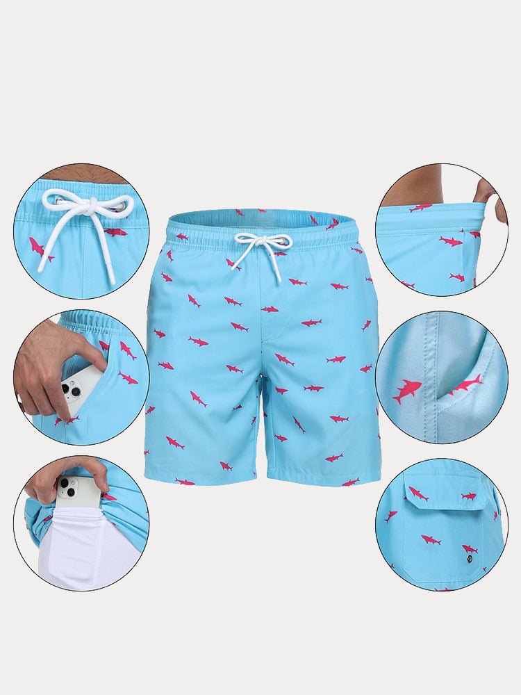 Vacation Ready Compression Lined Swim Trunks - PAT6