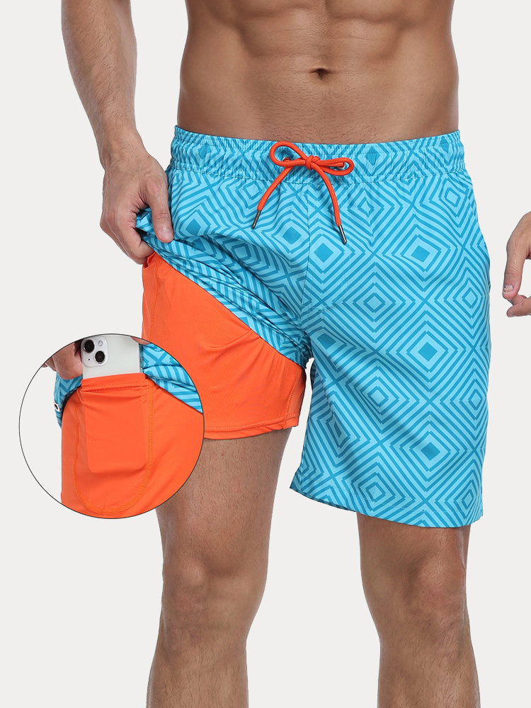 Vacation Ready Compression Lined Swim Trunks - PAT8