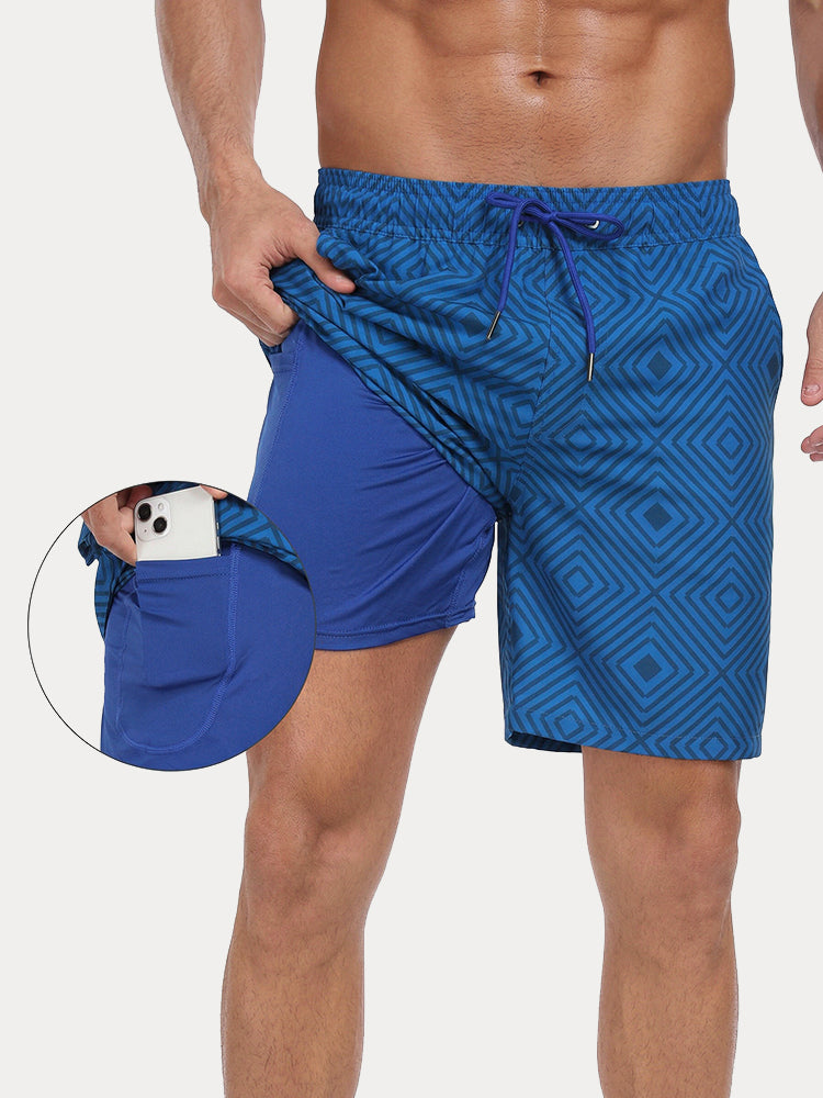 Vacation Ready Compression Lined Swim Trunks - PAT9