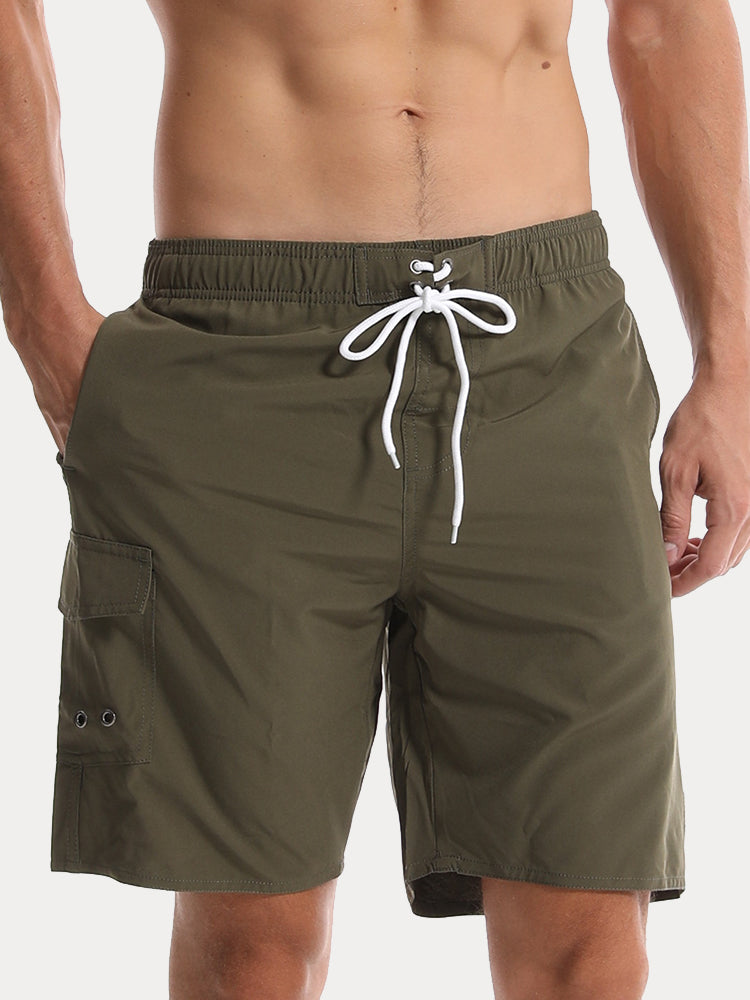 Versatile Breathable Hybrid Board Shorts - Army Green