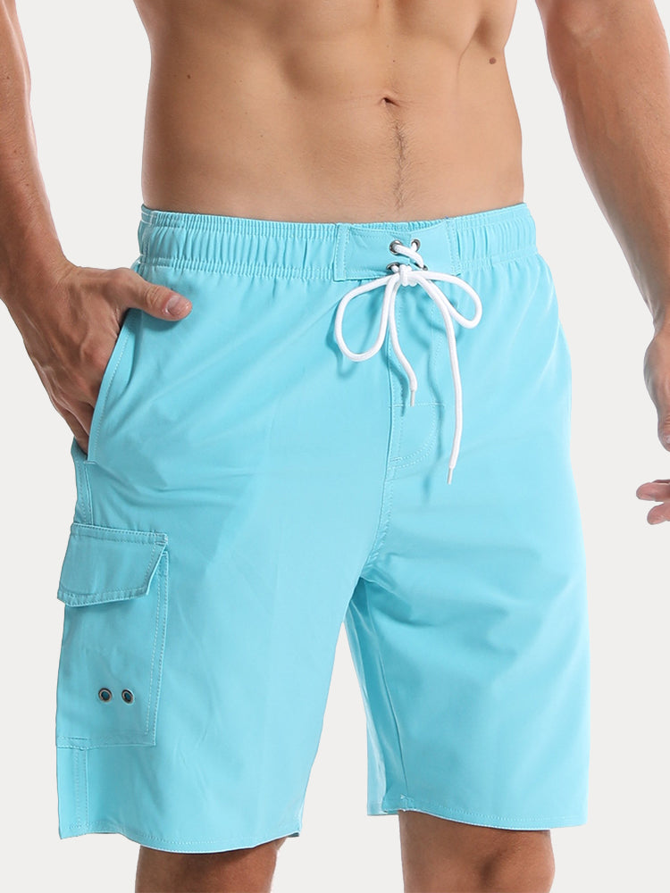 Versatile Breathable Hybrid Board Shorts - Light Blue